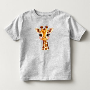 Niedlicher Cartoon Giraffe Lächeln Kleinkind T-shirt