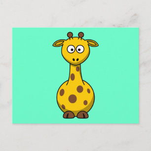 Niedlicher Cartoon Giraffe Postkarte