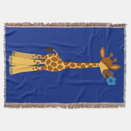 Niedlicher Cartoon Giraffe und Blume Decke
