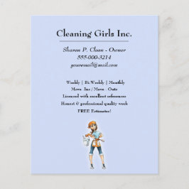 Niedlicher Cartoon Girl Clearing Flyer