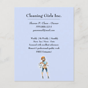 Niedlicher Cartoon Girl Clearing Flyer