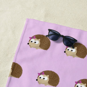 Niedlicher Cartoon Girl Igel Pattern Strandtuch