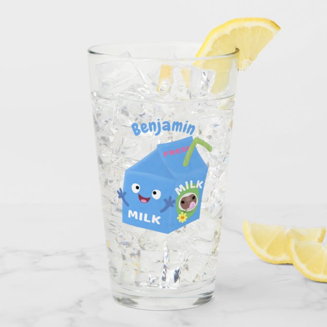 Niedlicher Cartoon Glas (Rückseite Ice)