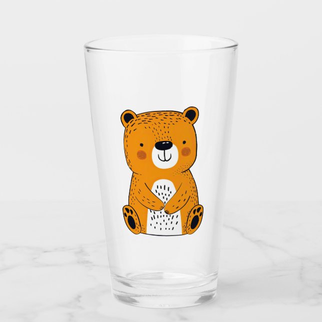 Niedlicher Cartoon Glas (Vorderseite)