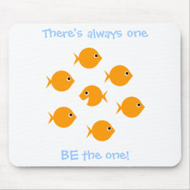 Niedlicher Cartoon Goldfish Inspirierend Sprichwor Mousepad