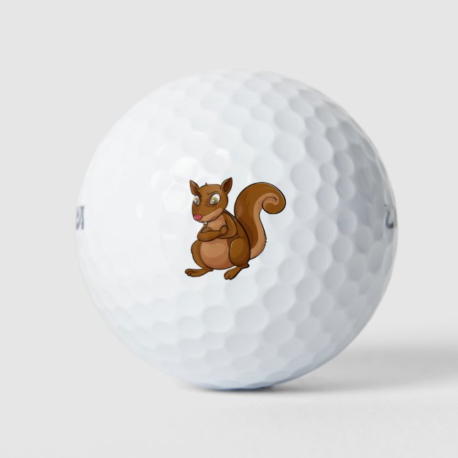 Niedlicher Cartoon Golfball (Vorderseite)