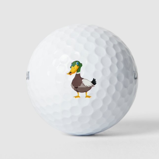Niedlicher Cartoon Golfball (Vorderseite)