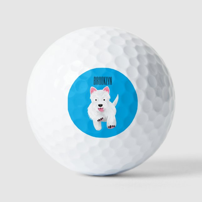 Niedlicher Cartoon Golfball (Vorderseite)