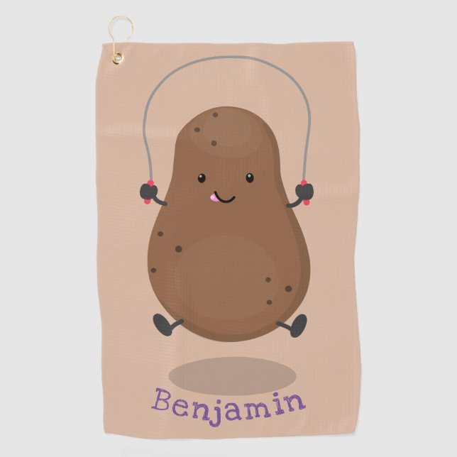 Niedlicher Cartoon Golfhandtuch (Vorderseite)