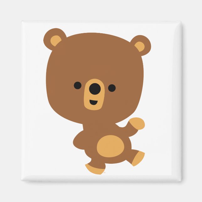 Niedlicher Cartoon 'Good Vibe' Bärenmagnet Magnet (Vorne)