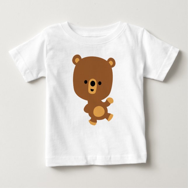 Niedlicher Cartoon "Good Vibe" Bear Baby T - Shirt (Vorderseite)