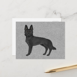 Niedlicher Cartoon GSD Dog Gray Postkarte