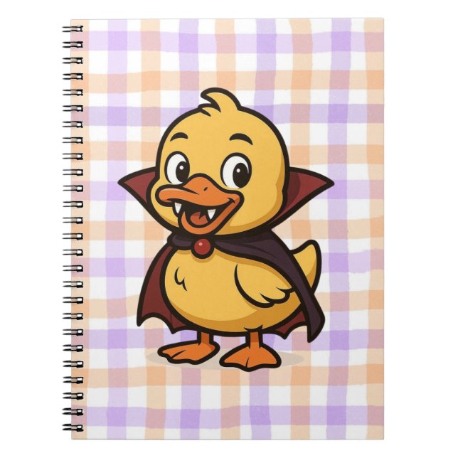 Niedlicher Cartoon Halloween Entenvampire Notizblock (Vorderseite)