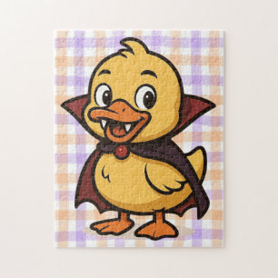 Niedlicher Cartoon Halloween Entenvampire Puzzle