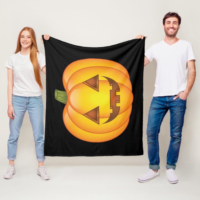 Niedlicher Cartoon Halloween Jack O’Lantern Pumpki Fleecedecke (Beispiel)