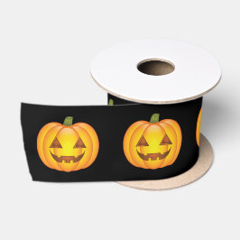 Niedlicher Cartoon Halloween Jack O’Lantern Pumpki Satinband
