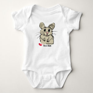 Niedlicher Cartoon Hamster Baby Strampler