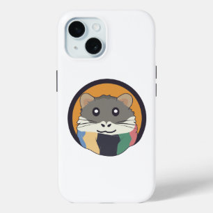 Niedlicher Cartoon Hamster mit einem farbigen Scha Case-Mate iPhone Hülle