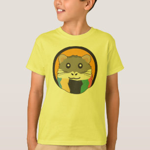 Niedlicher Cartoon Hamster mit einem farbigen Scha T-Shirt