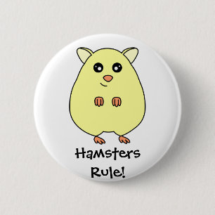 Niedlicher Cartoon-Hamster-Regel-Knopf Button