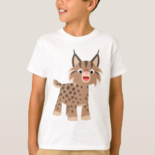 Niedlicher Cartoon Happy Lynx Children T - Shirt