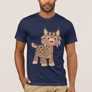 Niedlicher Cartoon Happy Lynx T - Shirt