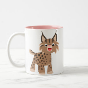Niedlicher Cartoon Happy Lynx Tasse