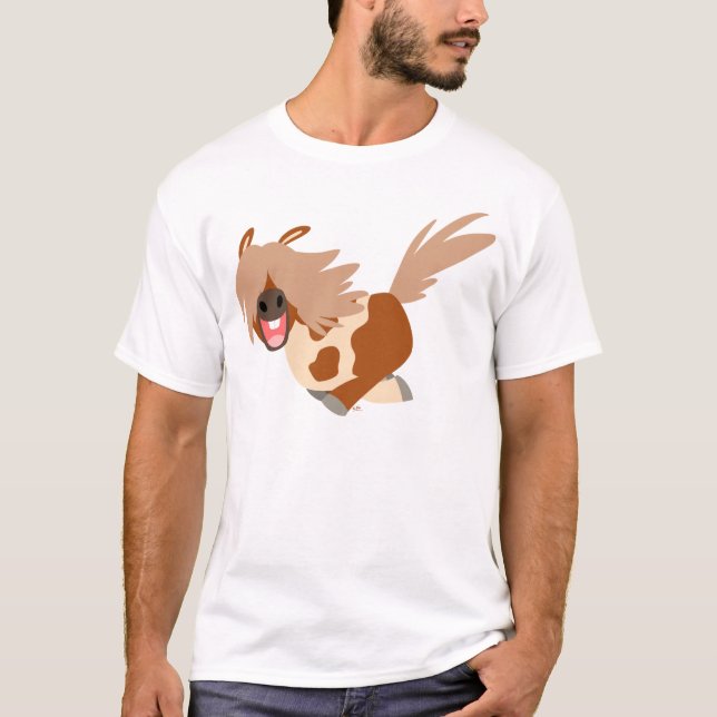 Niedlicher Cartoon Happy Pinto Pony Children T - S T-Shirt (Vorderseite)