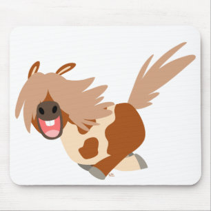 Niedlicher Cartoon Happy Pinto Pony mousepad