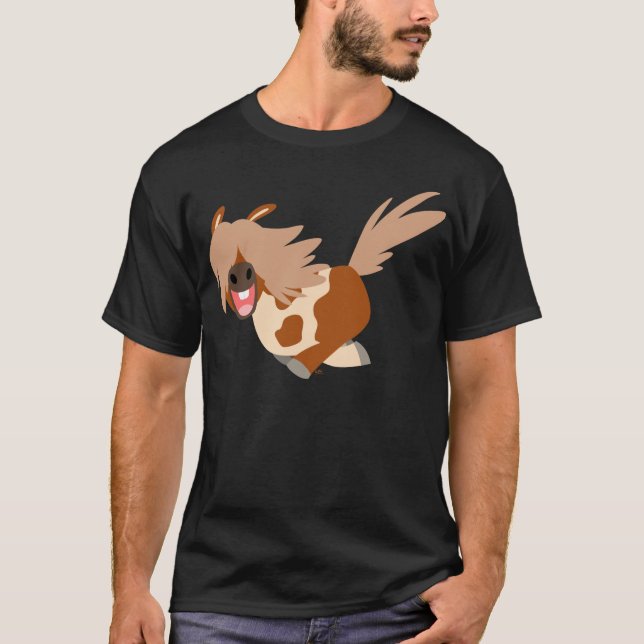 Niedlicher Cartoon Happy Pinto Pony T - Shirt (Vorderseite)