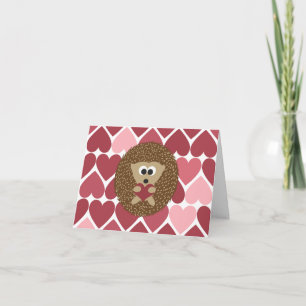 Niedlicher Cartoon HedgehogHedgehugs und Kisses Bi Karte
