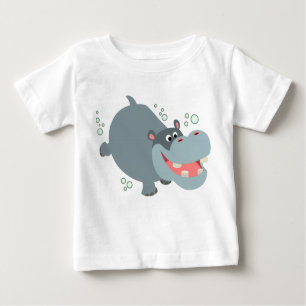 Niedlicher Cartoon Hippo Baby T - Shirt