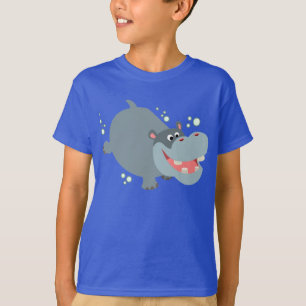 Niedlicher Cartoon Hippo Kinder T - Shirt