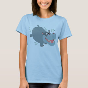 Niedlicher Cartoon Hippo T - Shirt