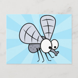 Niedlicher Cartoon House Fly Postkarte