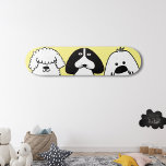 Niedlicher Cartoon Hund Spielerisches Design Skateboard<br><div class="desc">Lassen Sie Ihre Liebe für Hunde und Skate mit diesem zauberhaften rosa Skateboarddeck, das ein spielerisches Trio von Jungtieren im Cartoon-Stil bietet, ausklingen! Das unterhaltsame und minimalistische Design macht es zu einem idealen Ort für Hundefreunde, Haustierzüchter und Skater, die ein einzigartiges und auffälliges Board gewollt haben. Die kühnen Schwarz-Weiß-Illustrationen Pop...</div>