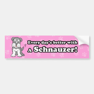 Niedlicher Cartoon-Hundeschnauzer-Autoaufkleber Autoaufkleber