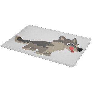Niedlicher Cartoon Hungerwolf-Cutting Board Schneidebrett