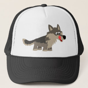 Niedlicher Cartoon-hungriger Wolf-Hut Truckerkappe