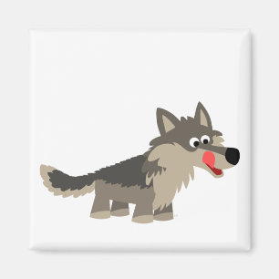 Niedlicher Cartoon-hungriger Wolf-Magnet Magnet