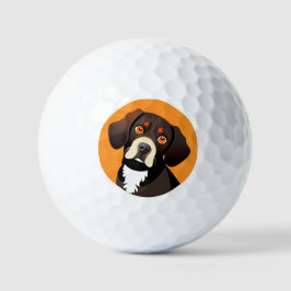Niedlicher Cartoon Illustration eines Welpen Golfball