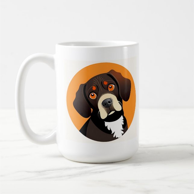 Niedlicher Cartoon Illustration eines Welpen Kaffeetasse (Links)