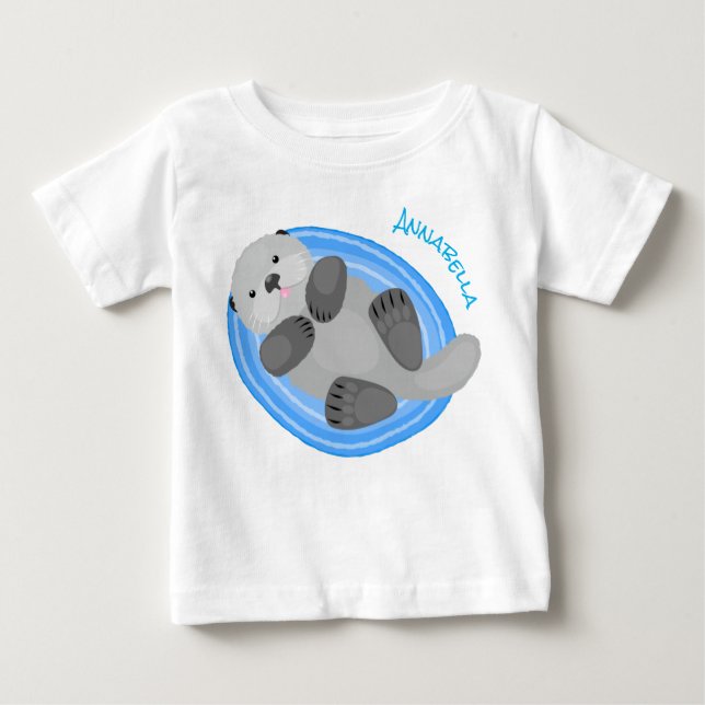 Niedlicher Cartoon-Illustrator Baby T-shirt (Vorderseite)