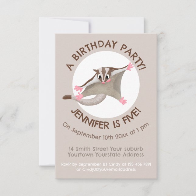 Niedlicher Cartoon-Illustrator Einladung (Vorderseite)