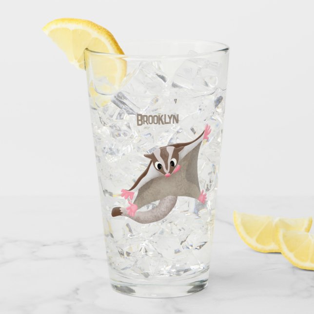 Niedlicher Cartoon-Illustrator Glas (Vorderseite Ice)