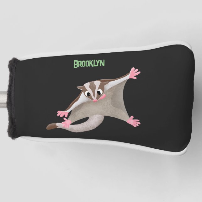 Niedlicher Cartoon-Illustrator Golf Headcover (Vorderseite)