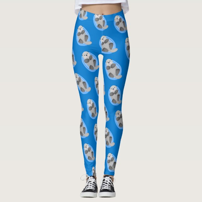 Niedlicher Cartoon-Illustrator Leggings (Vorderseite)