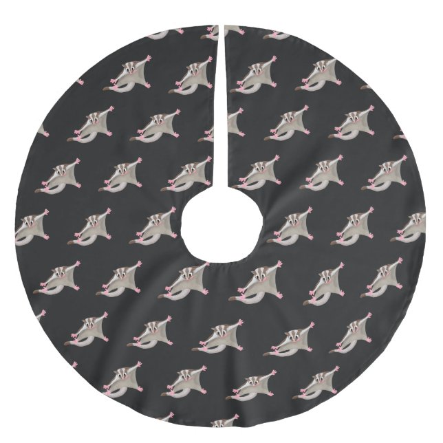 Niedlicher Cartoon-Illustrator Polyester Weihnachtsbaumdecke (Vorderseite)