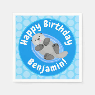 Niedlicher Cartoon-Illustrator Serviette