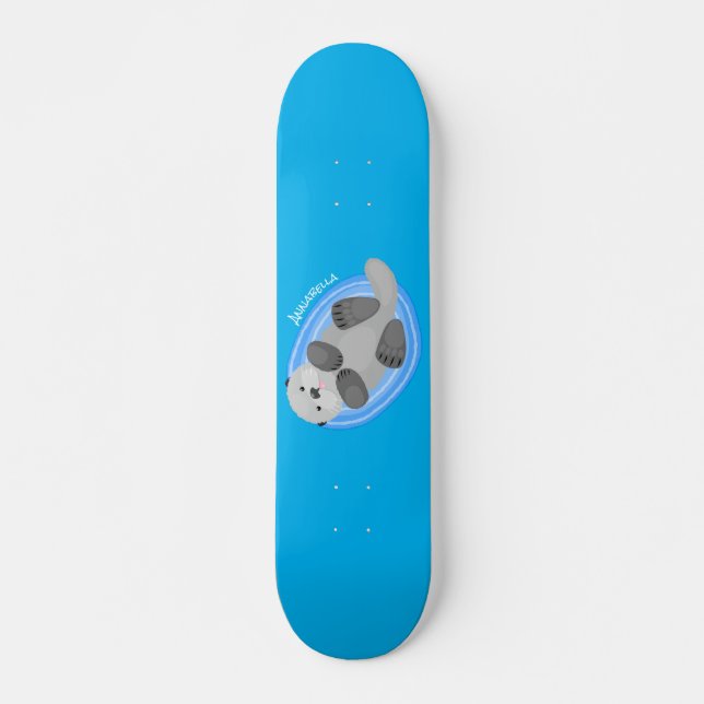 Niedlicher Cartoon-Illustrator Skateboard (Vorne)
